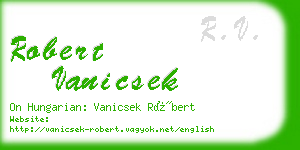 robert vanicsek business card